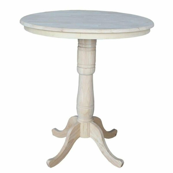 International Concepts 42 x 36 in. Round Top Pedestal Dining Table K-36RT-6B-2